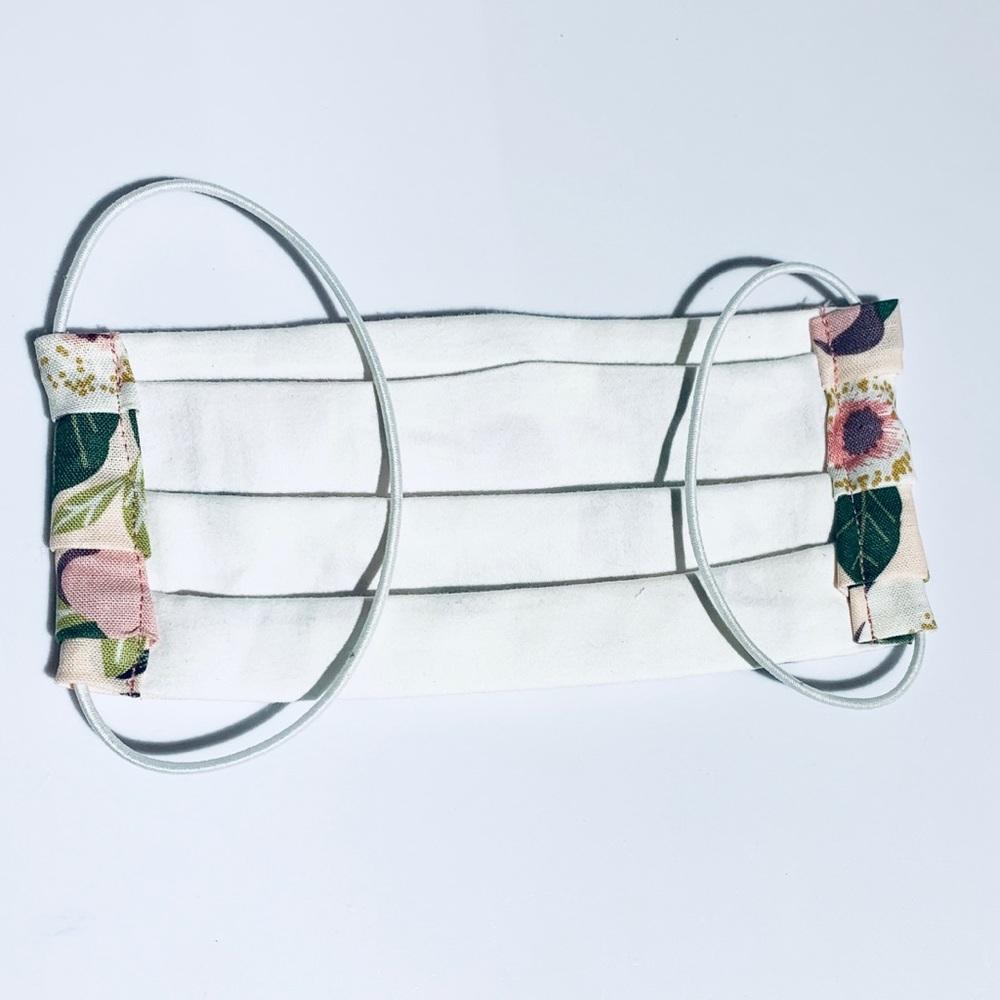 Summer Floral Cloth Reusable Face Mask Pink - Picture 4 of 7